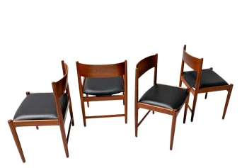 Four Mid-Century Modern Dining Room Chairs by Kurt Østervig for Sibast, 1960s